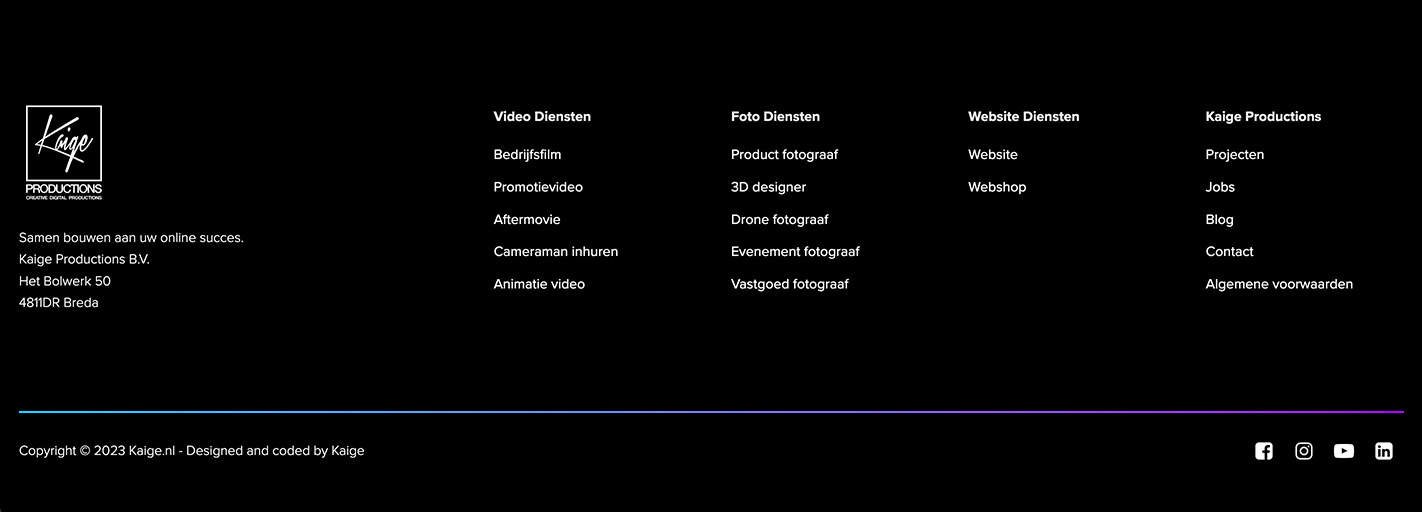 webshop optimaliseren footer